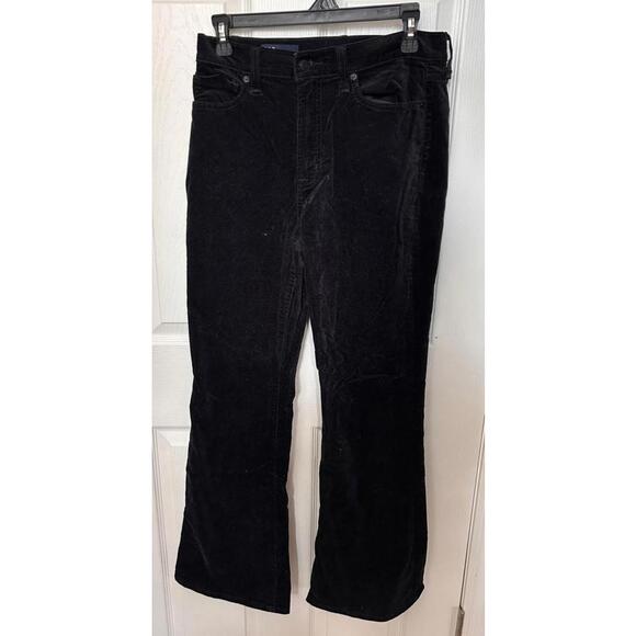 Gap High Rise 70s Flare Black Faux-Suede Women's Jeans - Picture 2 of 6
